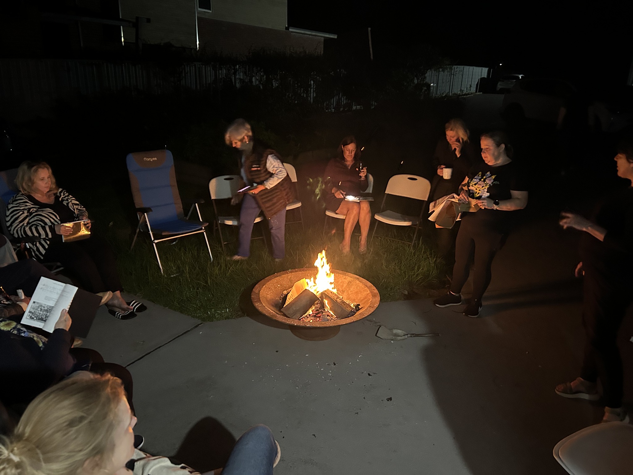 Singing around the campfire